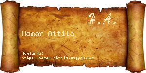 Hamar Attila névjegykártya